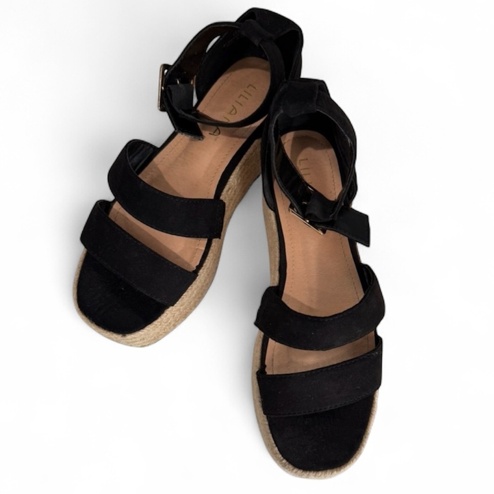 Liliana Black Espadrille Sandals – Size 8